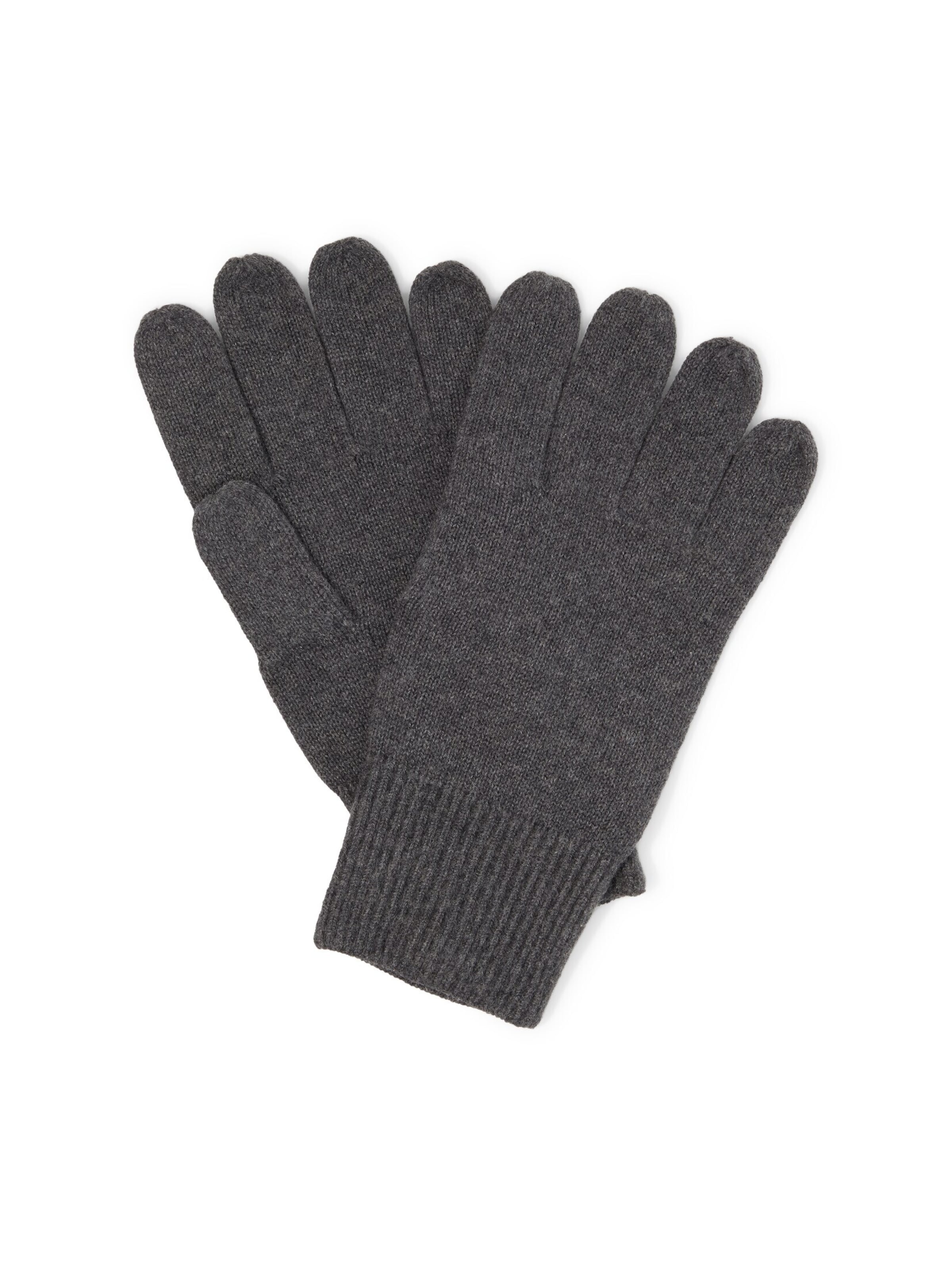 TOM TAILOR Fingerhandschuhe in Grau: Vorderseite
