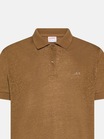 SUN68 - Camiseta 'POLO JERSEY LINEN S/S' en marrón