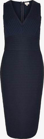 Robe fourreau Apricot en bleu : devant