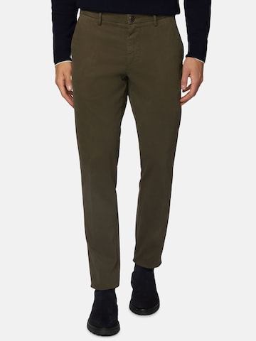 Boggi Milano Regular Chino Pants in Green: front