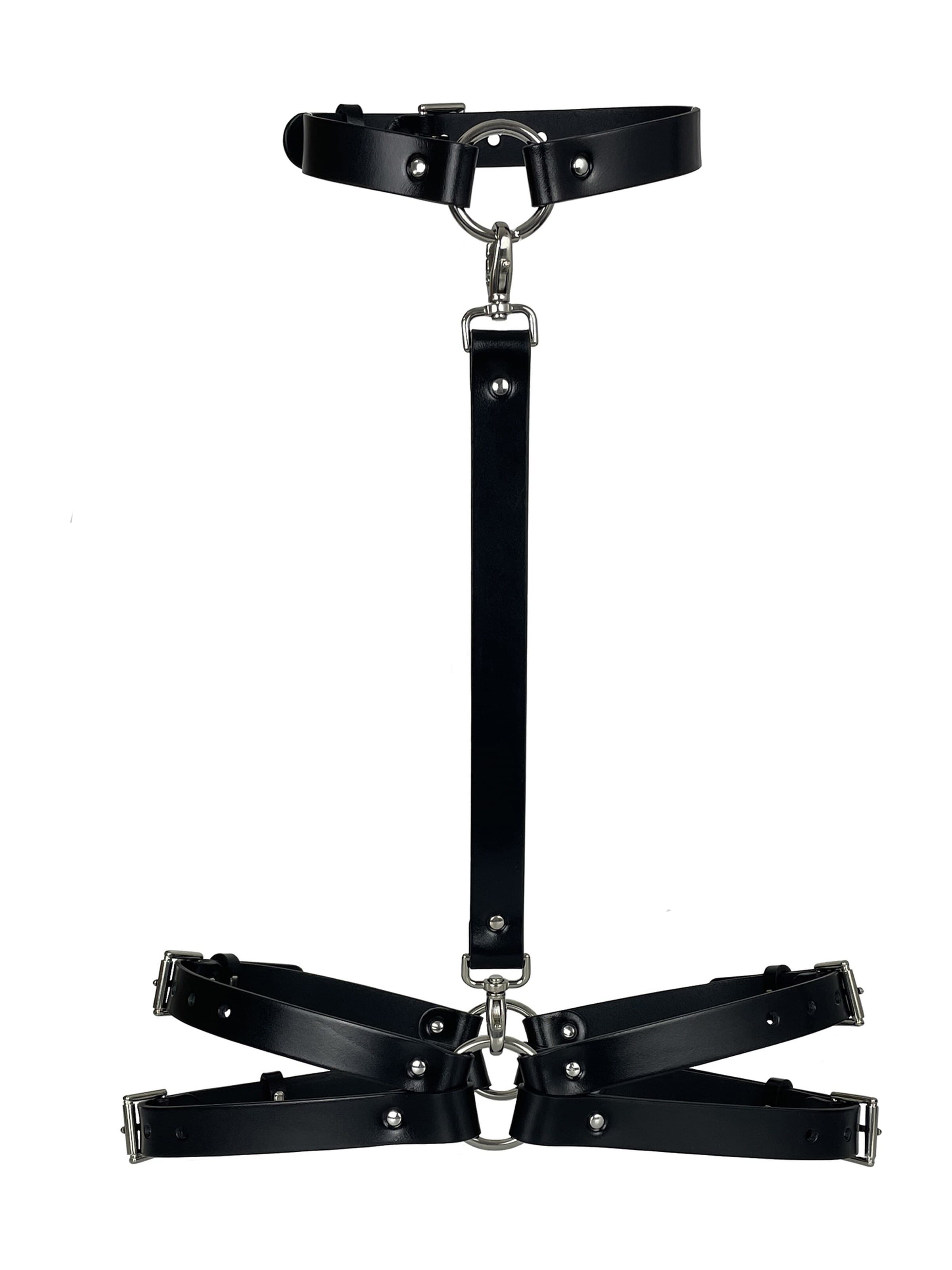 Haute Cuir Gürtel 'Splendour Harness'‌‌‌‌ in Schwarz: Vorderseite