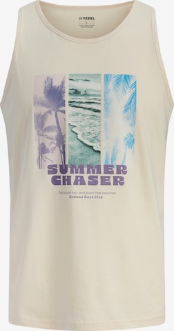 JJ Rebel - Camisa 'JREBMILES' em bege: frente