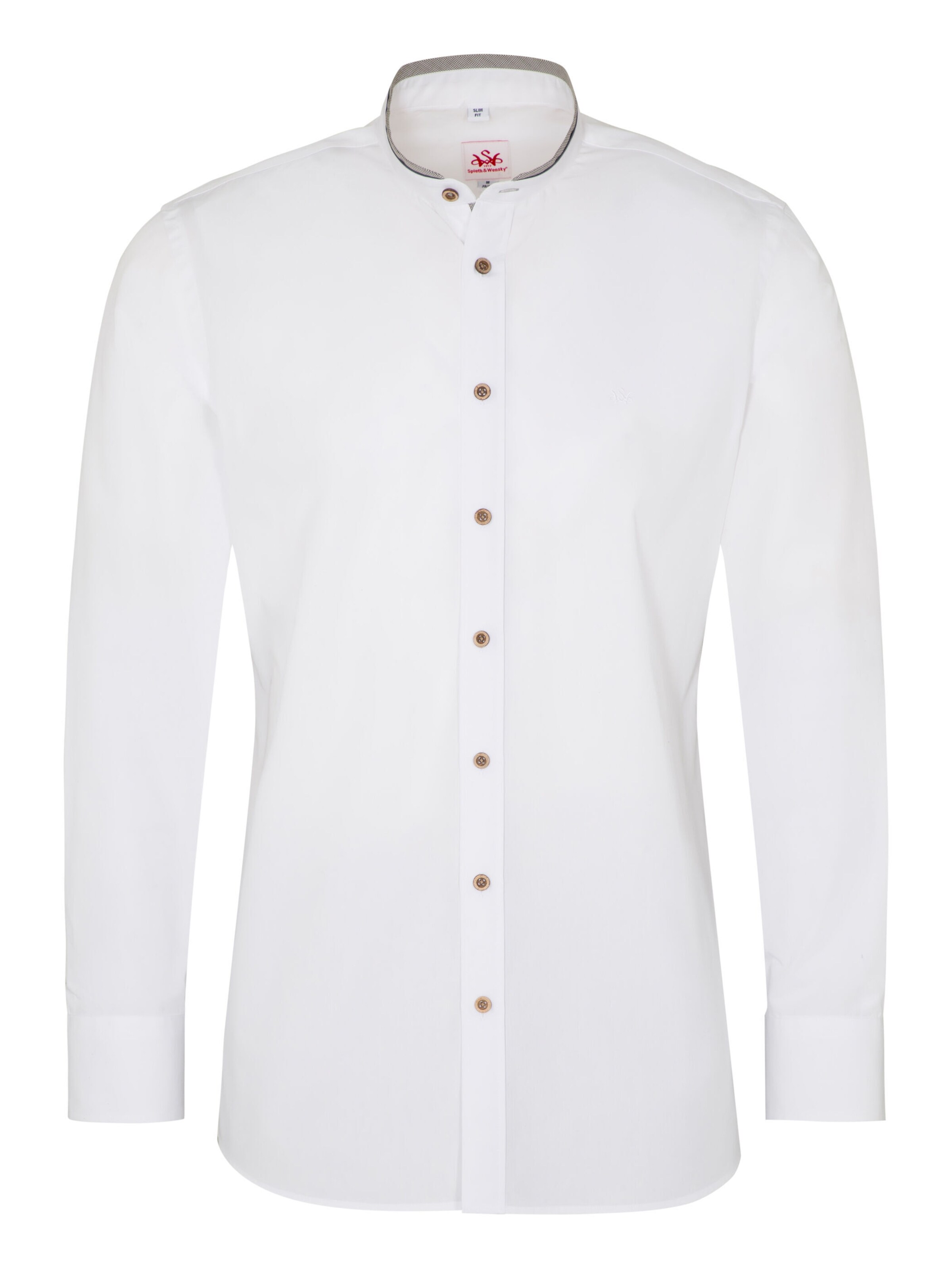 Coupe regular Chemise folklorique SPIETH & WENSKY en blanc : devant