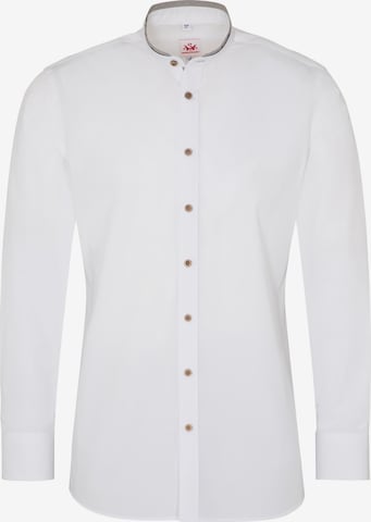 Coupe regular Chemise folklorique SPIETH & WENSKY en blanc : devant