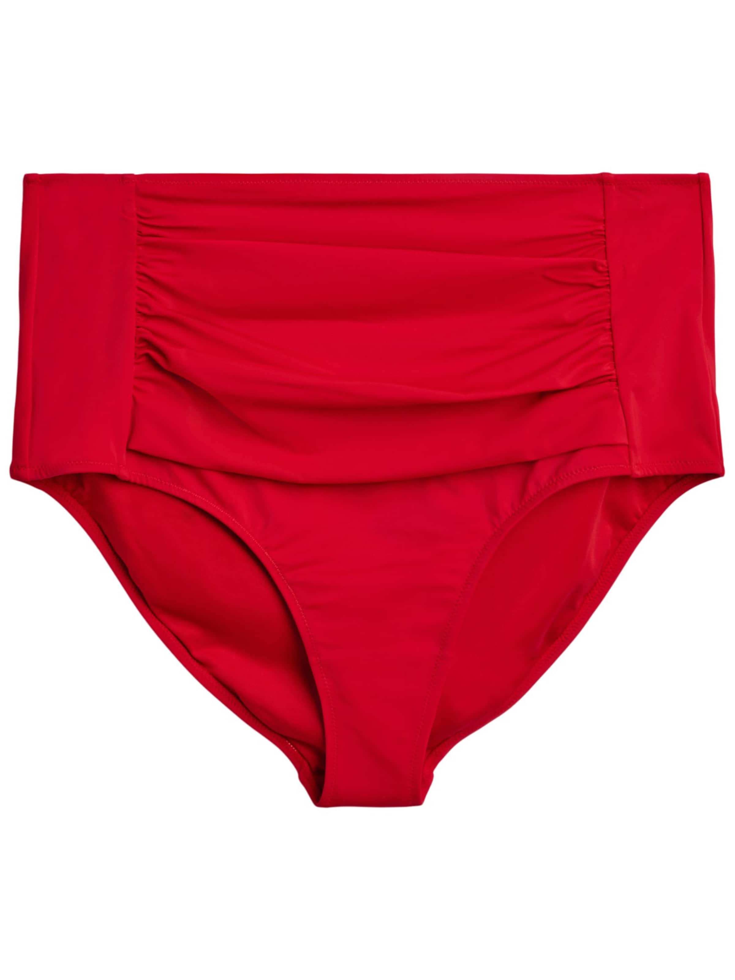 Swim by Zizzi Долнище на бански тип бикини 'Basic' в червено: отпред