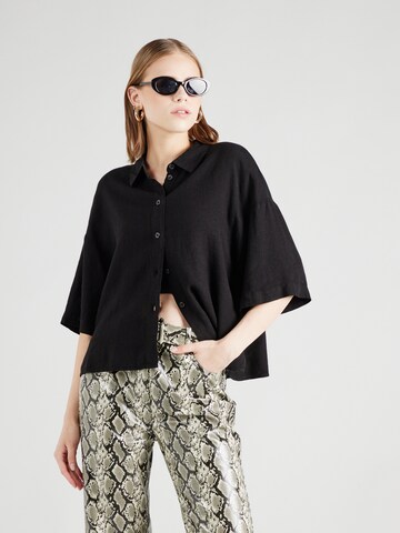 VERO MODA Blouse 'Linn' in Zwart: voorkant