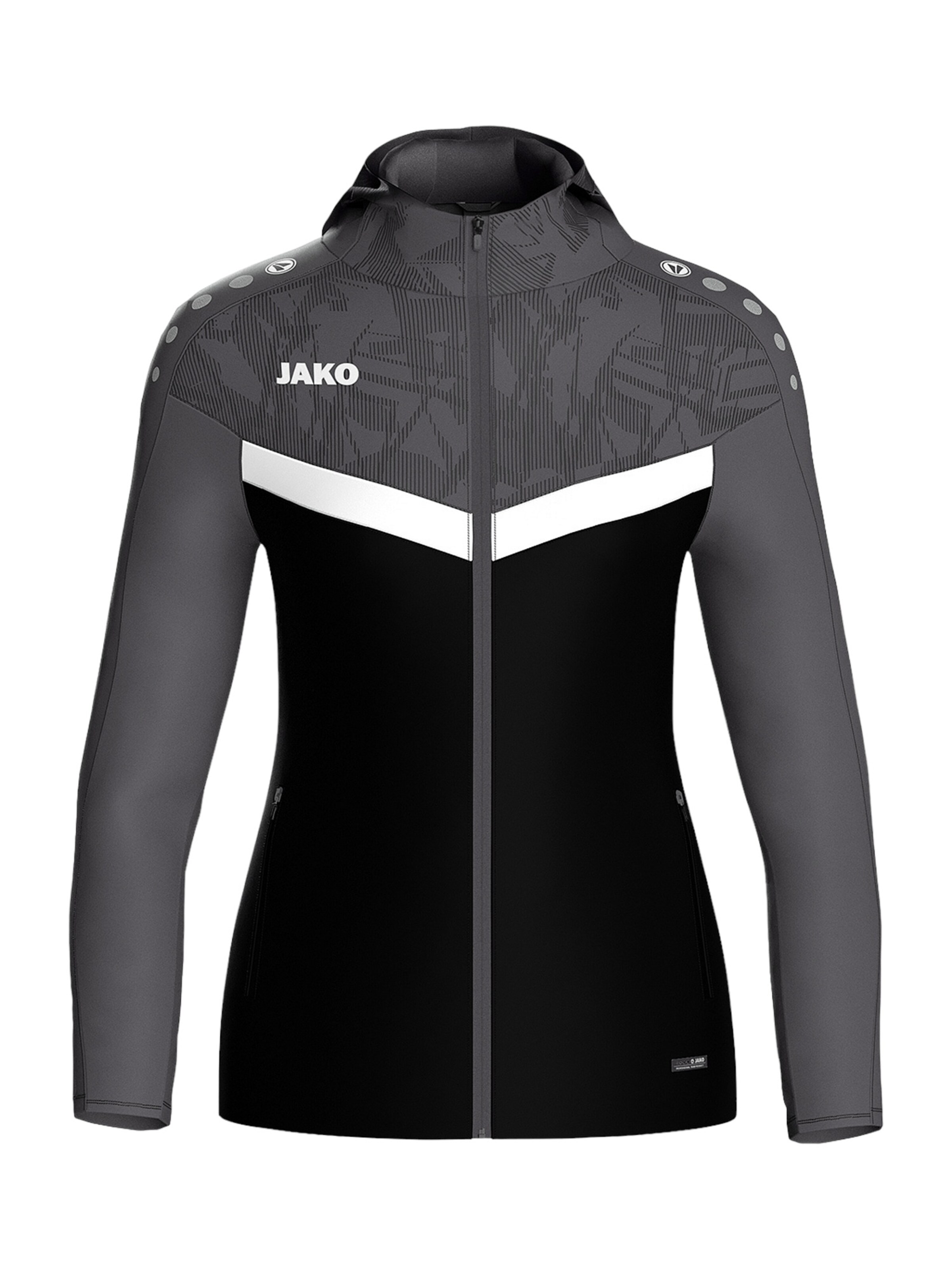 JAKO Sportjacke in Schwarz: Vorderseite