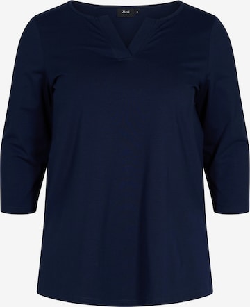 Zizzi - Blusa 'EAGNES' em azul: frente