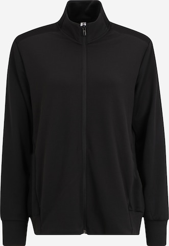 ADIDAS GOLF Athletic Jacket in Black: front