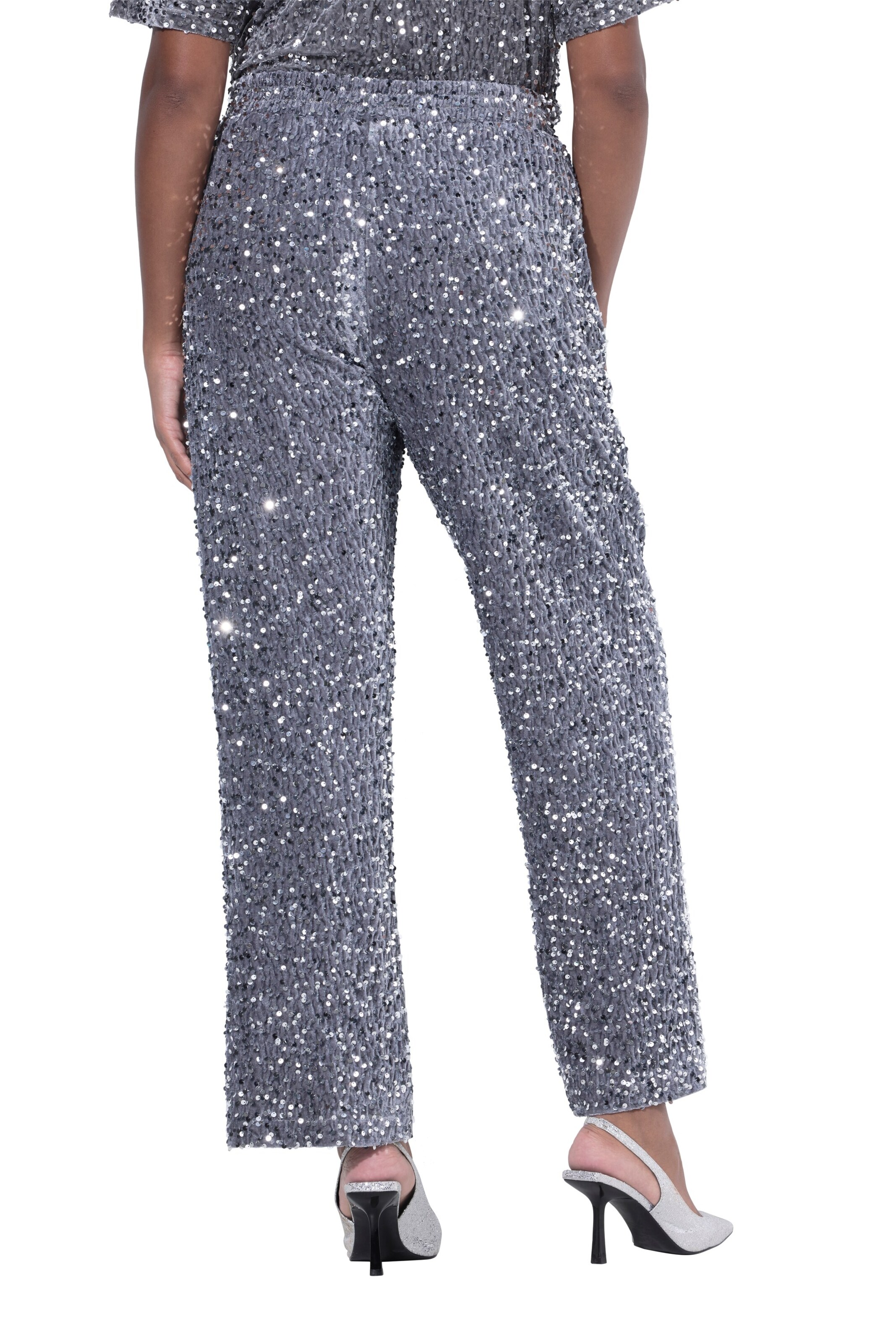 Ulla Popken Regular Pants in Silver