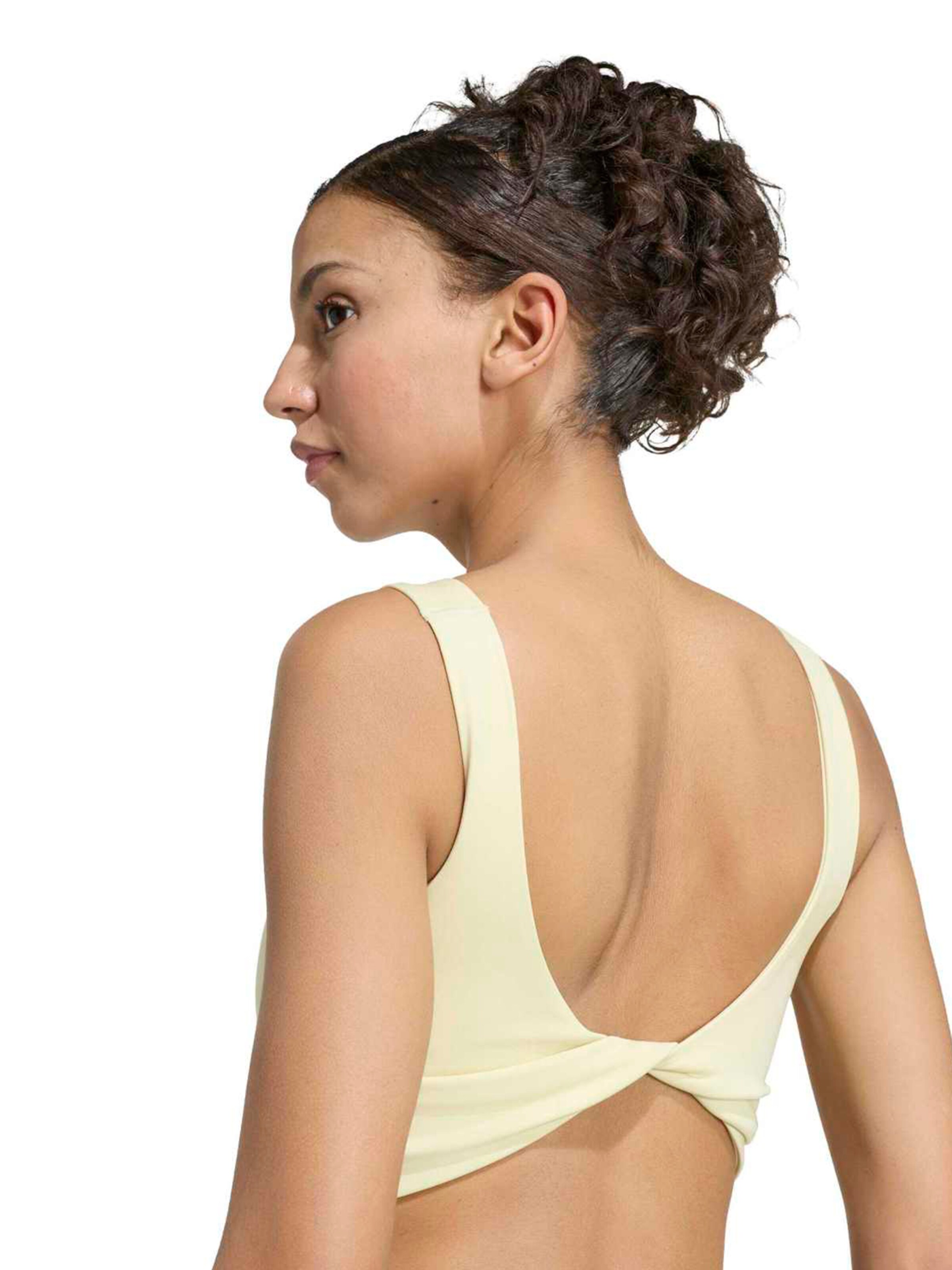 ADIDAS PERFORMANCE - Soutien Bustier Soutien de desporto 'Power' em amarelo