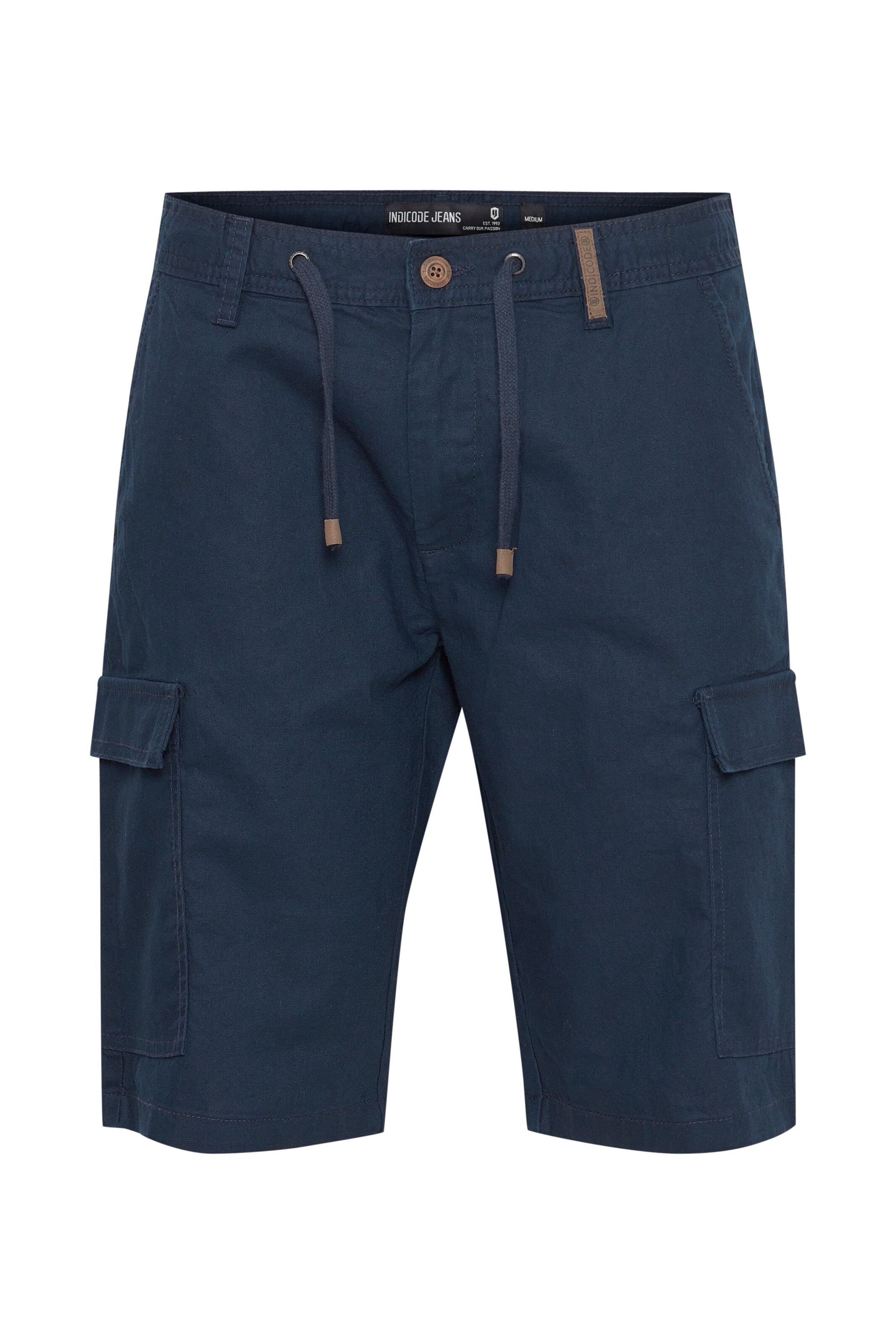 INDICODE JEANS Cargobroek in Blauw: voorkant