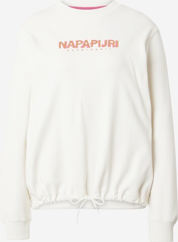 NAPAPIJRI Sweatshirt 'KREIS' i hvit: forside