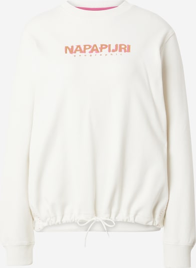 NAPAPIJRI Sweat-shirt 'KREIS' en marron / rose / blanc, Vue avec produit