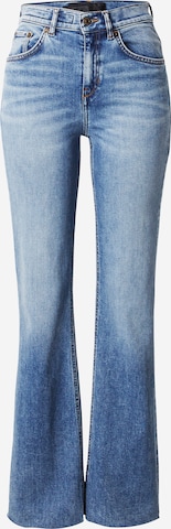 DRYKORN Flared Jeans 'FAR' in Blauw: voorkant