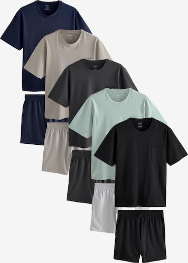 Trumpa pižama iš Next, spalva – tamsiai mėlyna / rausvai pilka / antracito spalva / mėtų spalva / juoda, Prekių apžvalga