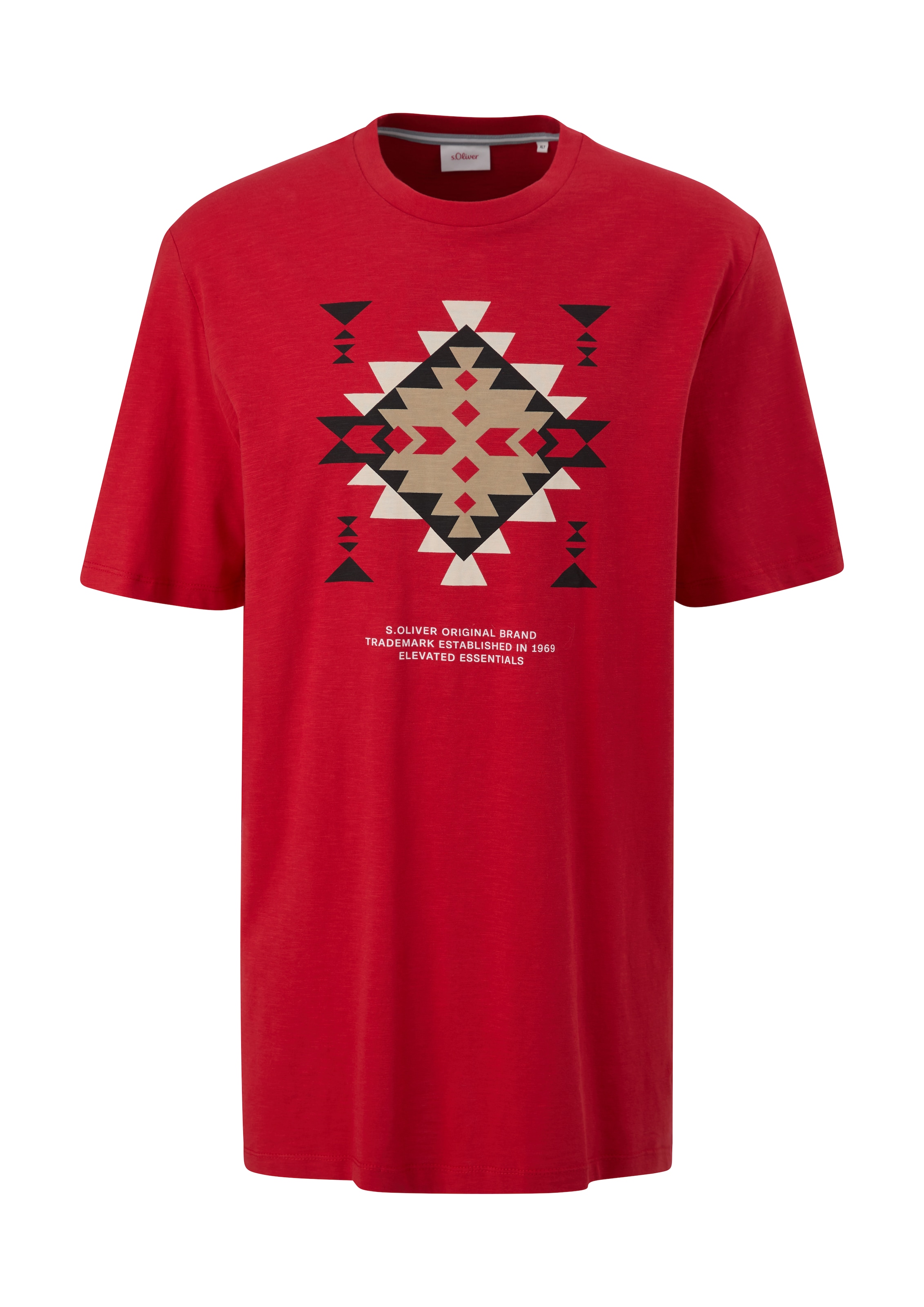 s.Oliver Men Tall Sizes Shirt in Red: front