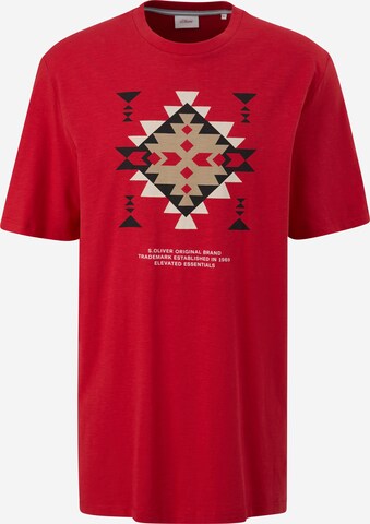 s.Oliver Men Tall Sizes T-Shirt in Rot: predná strana