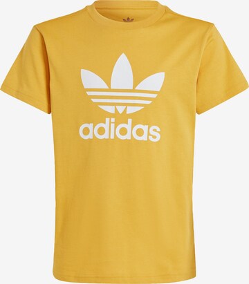 T-Shirt 'Adicolor Trefoil' ADIDAS ORIGINALS en jaune : devant