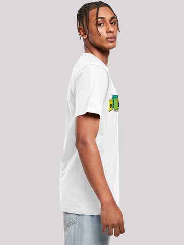 T-Shirt 'Bazinga' F4NT4STIC en blanc