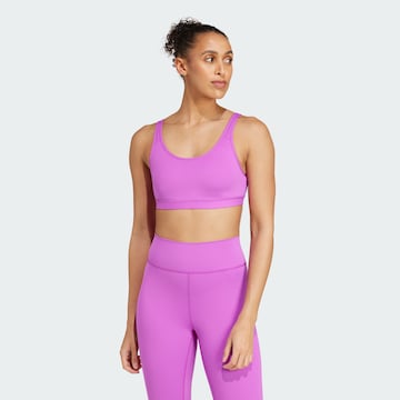 ADIDAS PERFORMANCE - Bustier Sujetador deportivo 'All Me Essentials' en lila: frente