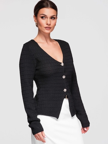 Ombre Gebreid vest in Zwart