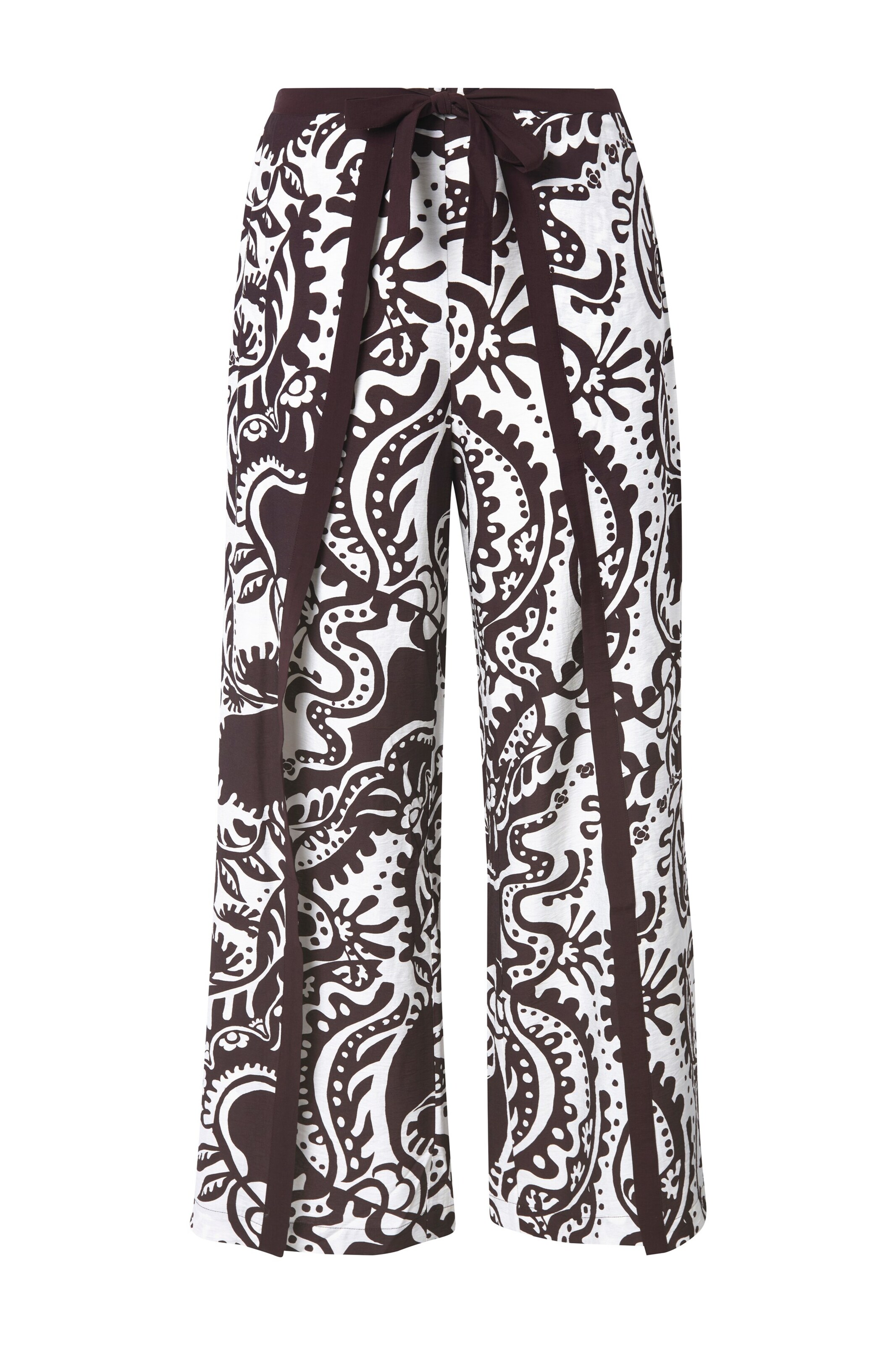 Ulla Popken Wide Leg Hose in Weiß: Vorderseite