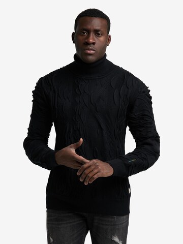 Carlo Colucci Sweater 'Daniel' in Black: front