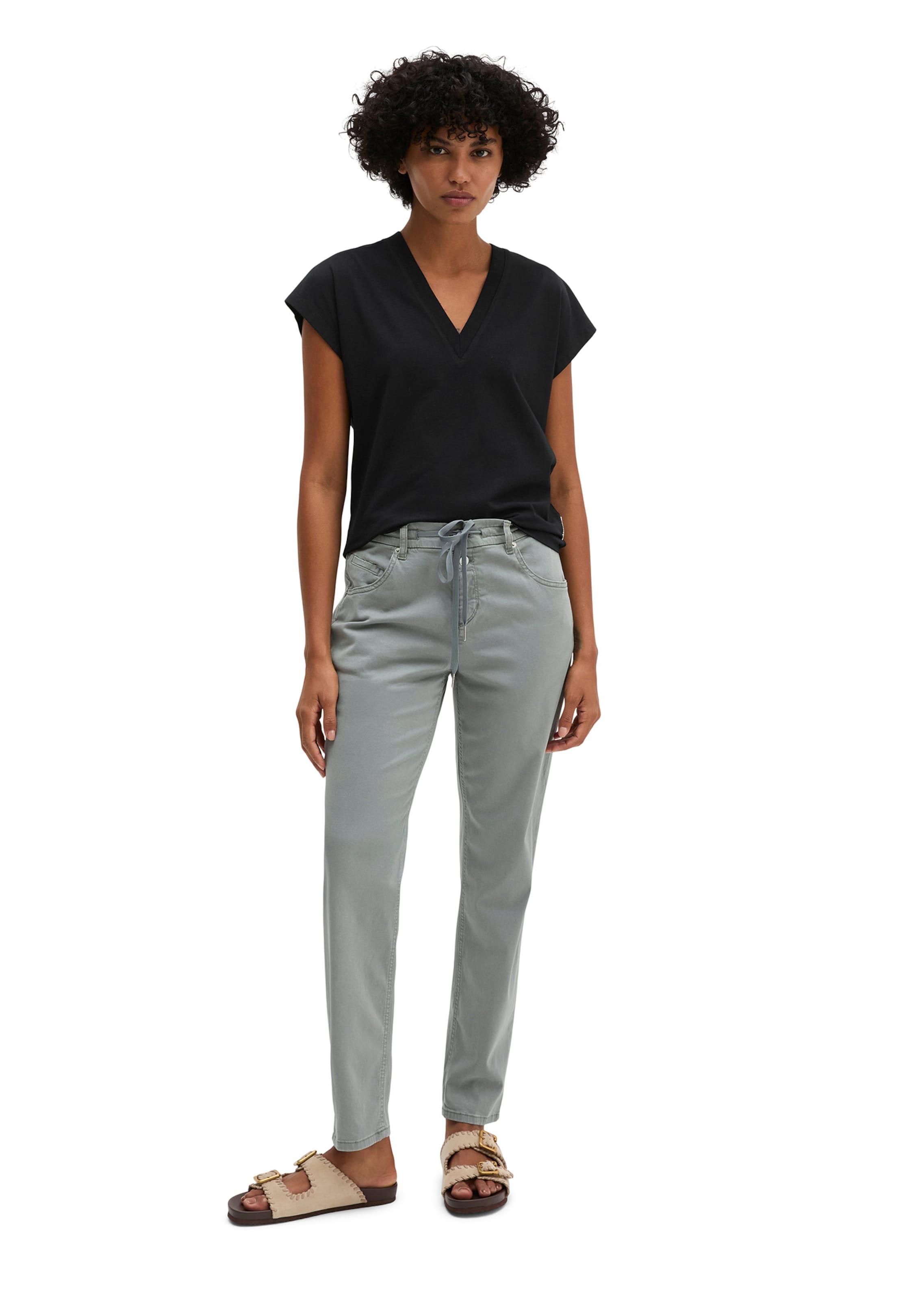 Marc O'Polo Loosefit Hose 'Theda' in Grau