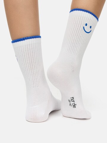 Chaussettes ' Good Vibes Motiv Statement Socken Tennissocken ' Nur Die en bleu