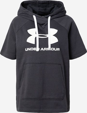 UNDER ARMOUR Αθλητική μπλούζα φούτερ σε μαύρο: μπροστά