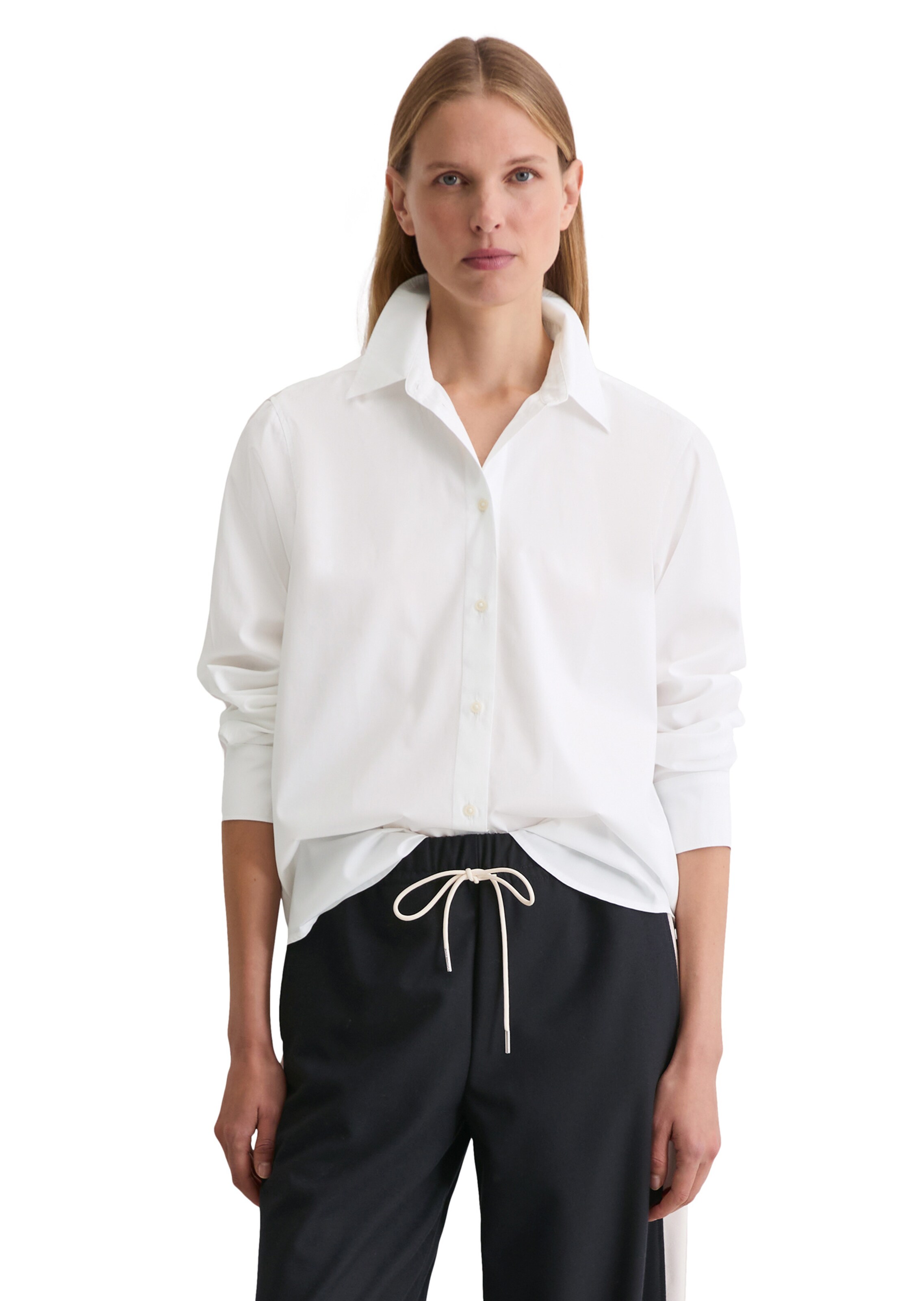 Marc O'Polo Blouse in Wit: voorkant