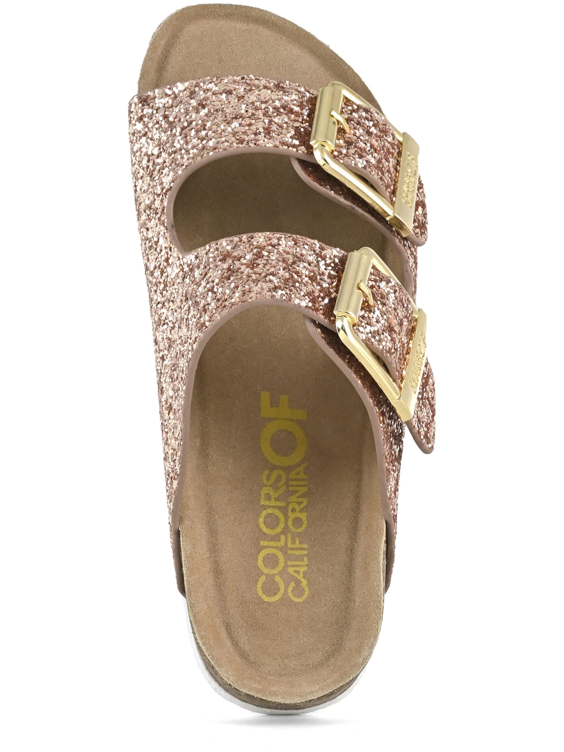 COLORS OF CALIFORNIA - Sapato aberto em ouro: topo