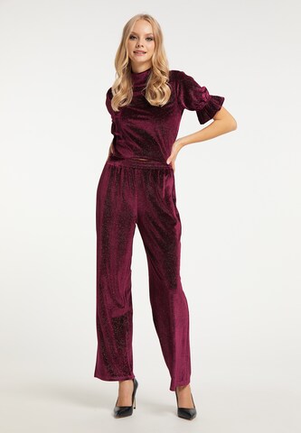 myMo at night Wide leg Trousers in Purple
