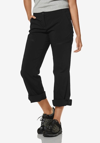 POLARINO Regular Outdoor Pants in Black: front