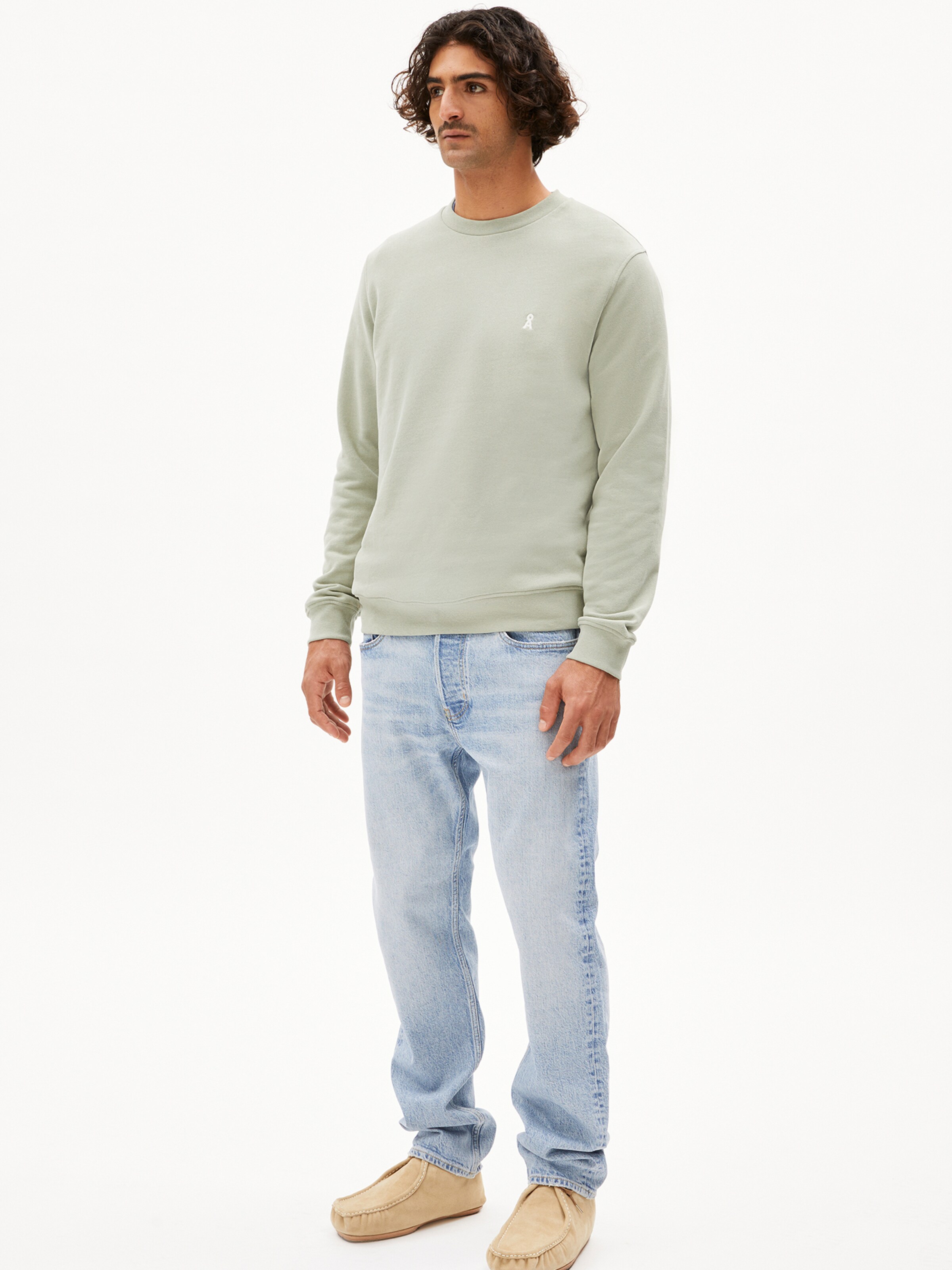 ARMEDANGELS Sweatshirt 'BAARO COMFORT' in Green