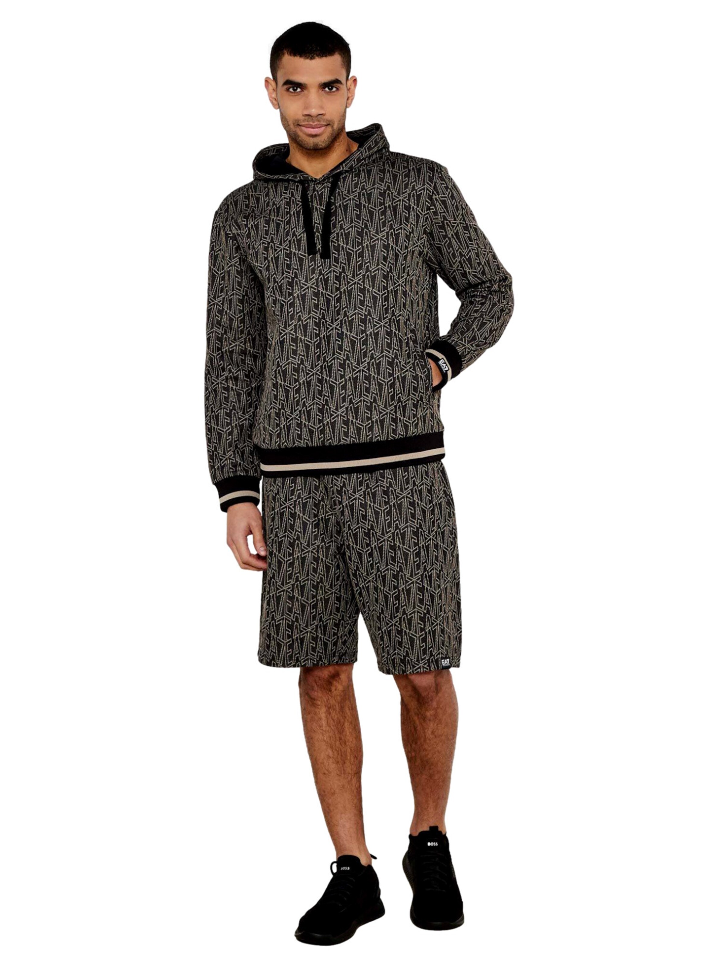 EA7 Emporio Armani Regular Broek in Zwart