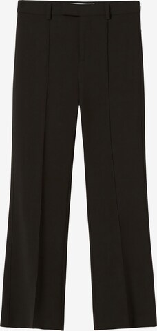 regular Pantaloni con piega frontale di Bershka in nero: frontale