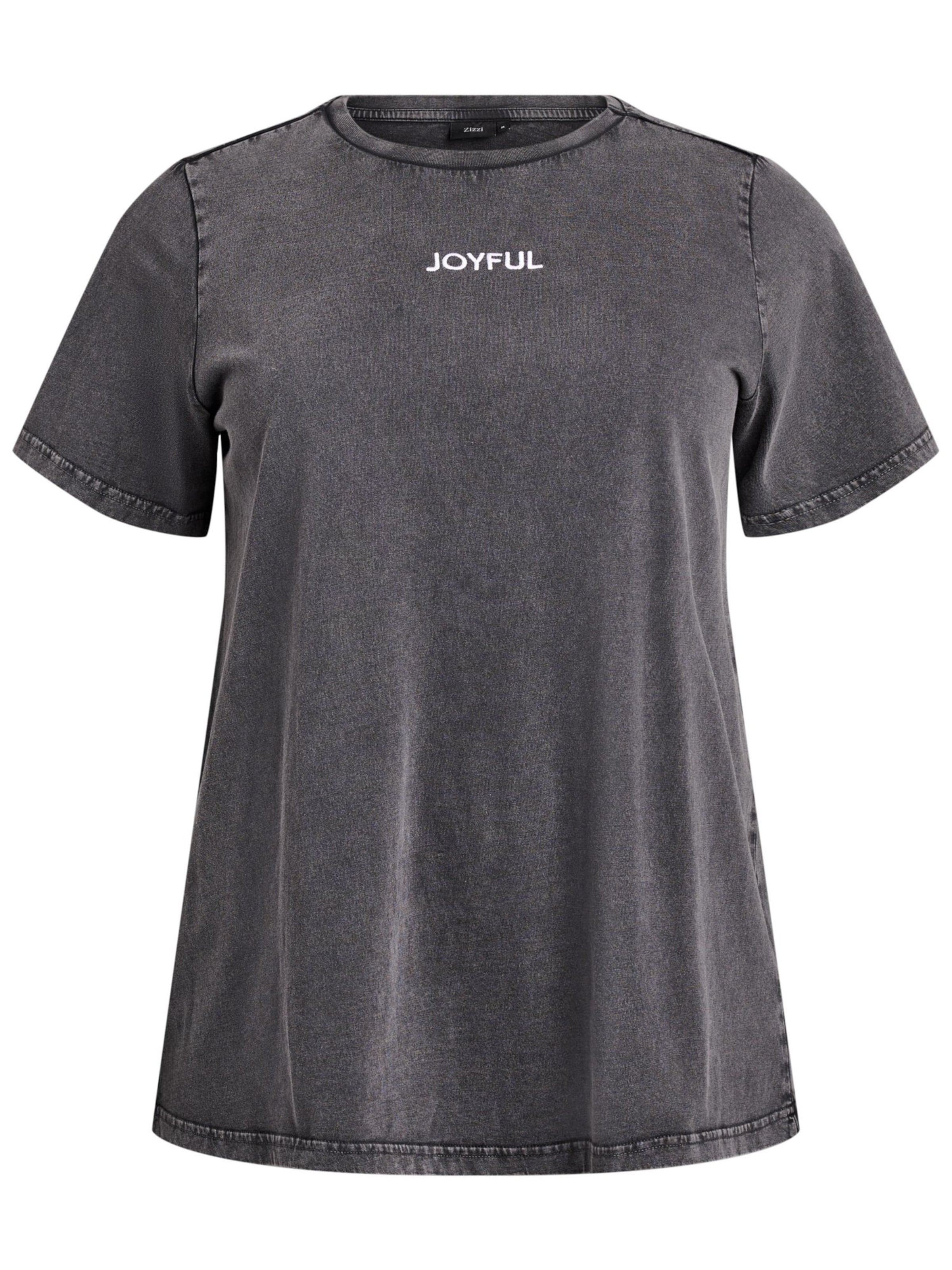 T-shirt 'MALLY' Zizzi en gris : devant