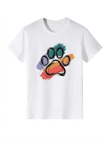 T-shirt 'Summer Short Sleeve Cotton Tops' LapaPlus en blanc : devant
