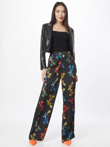 Nasty Gal Wide leg Bandplooibroek in Zwart