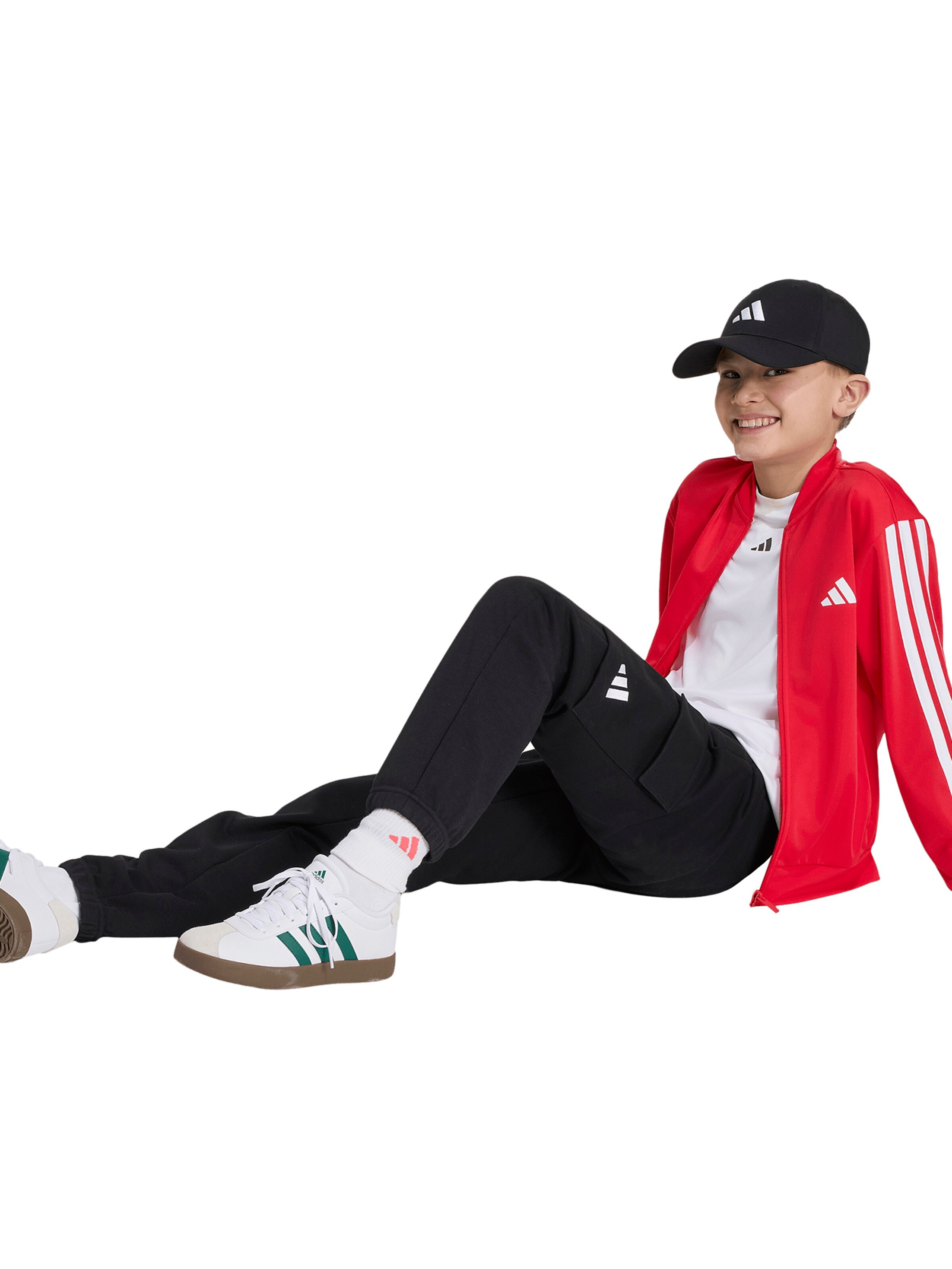 Bluză cu fermoar sport de la ADIDAS SPORTSWEAR pe roșu