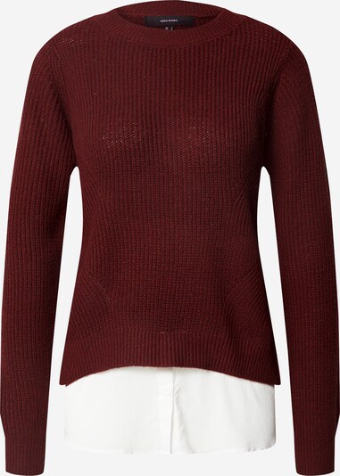 VERO MODA Pullover in rostrot / weiß, Produktansicht