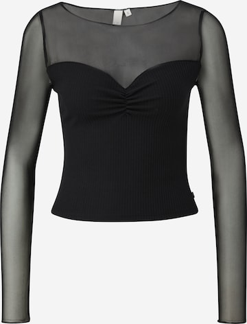 QS - Camiseta en negro: frente