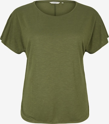 Tom Tailor Women + Shirt in Groen: voorkant