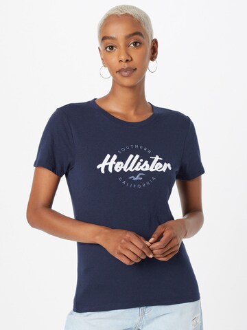 T-shirt HOLLISTER en bleu : devant