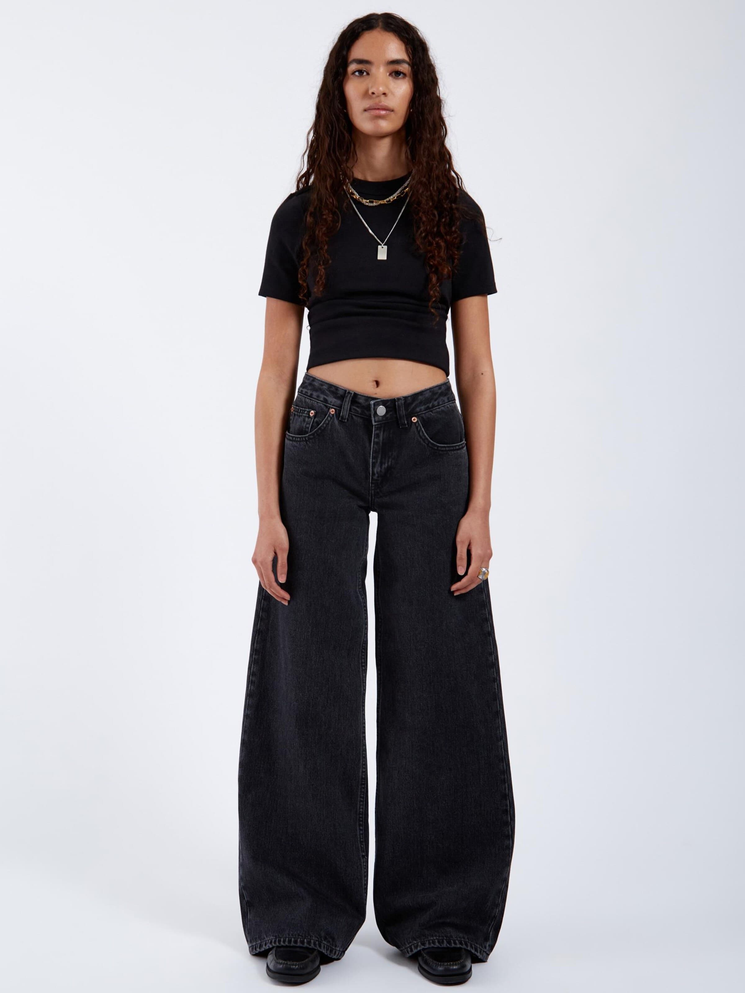 Dr. Denim Regular Jeans 'Rhue Low Wide Jeans'‌‌‌‌‌‌‌‌ in Schwarz