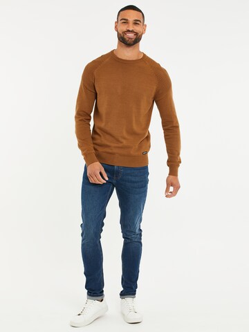 Threadbare Pullover 'Badger' in Braun