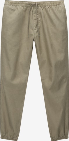 Pull&Bear Tapered Pants in Green: front