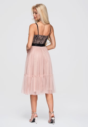 Ombre Cocktailjurk in Beige